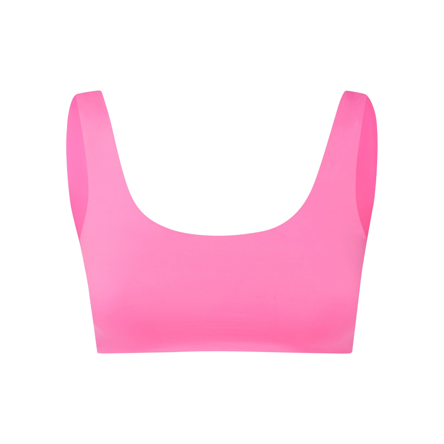 Pink Neon Pink Bright Pink crop bikini top supportive seamless lifts bust BlackA B C D DD E F cup
