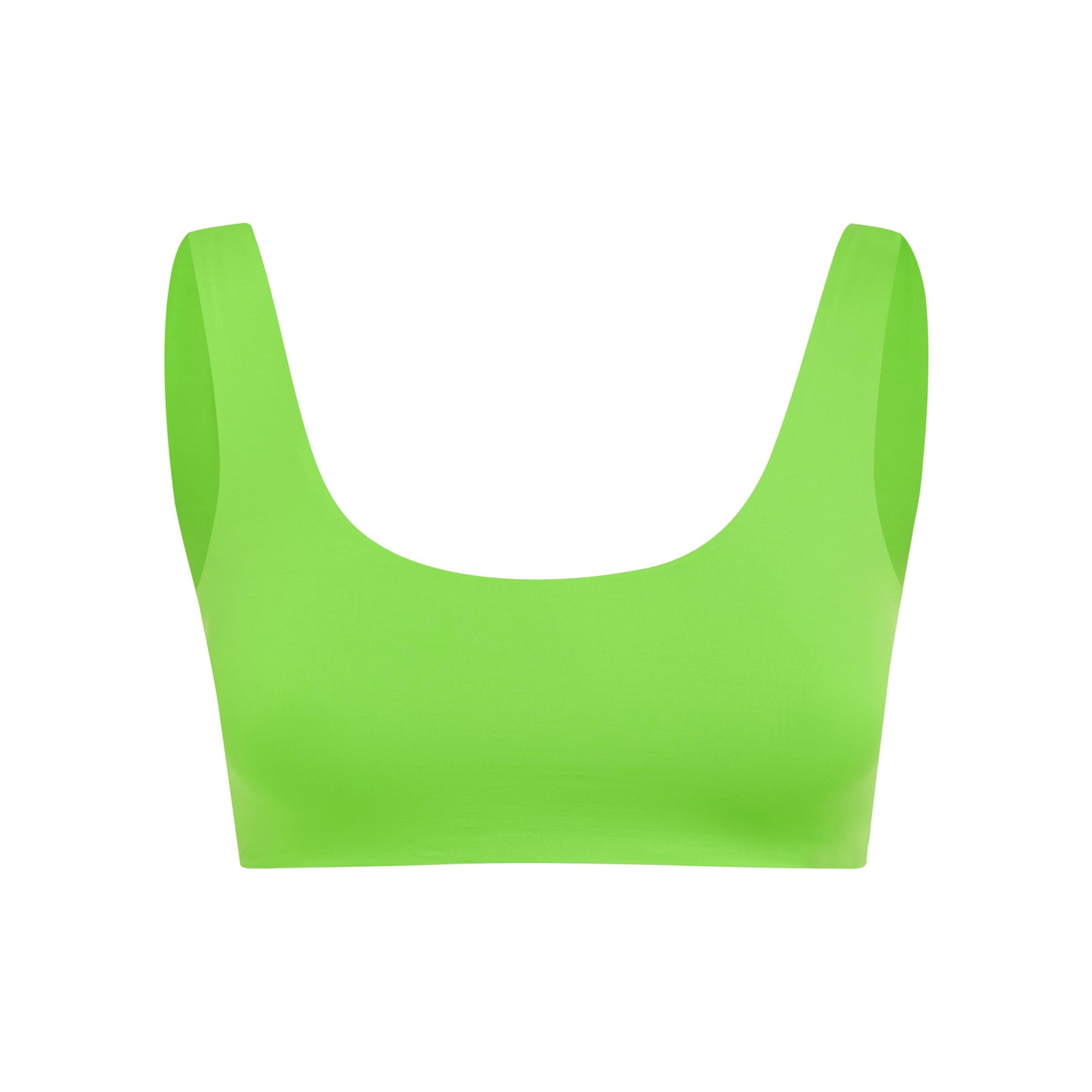Green crop bikini top supportive seamless lifts bust A B C D DD E F cup