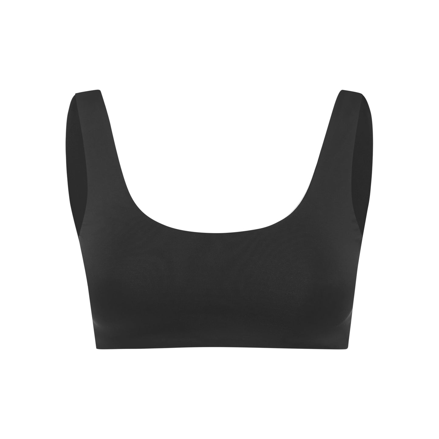 Black crop bikini top supportive seamless lifts bust A B C D DD E F cup