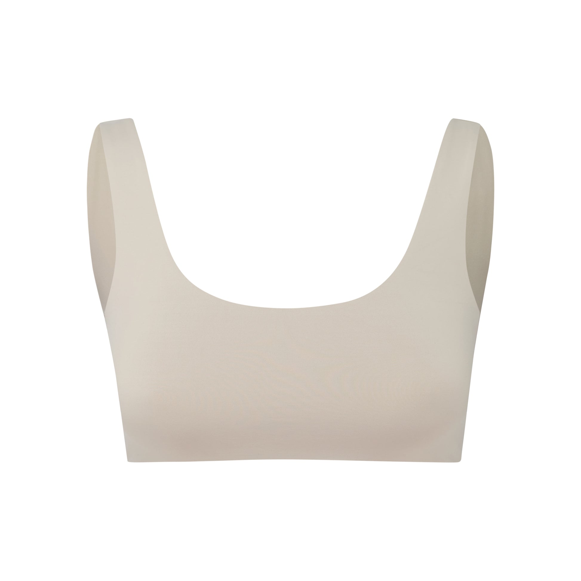 Beige Nude Coffee Latte crop bikini top supportive seamless lifts bust A B C D DD E F cup