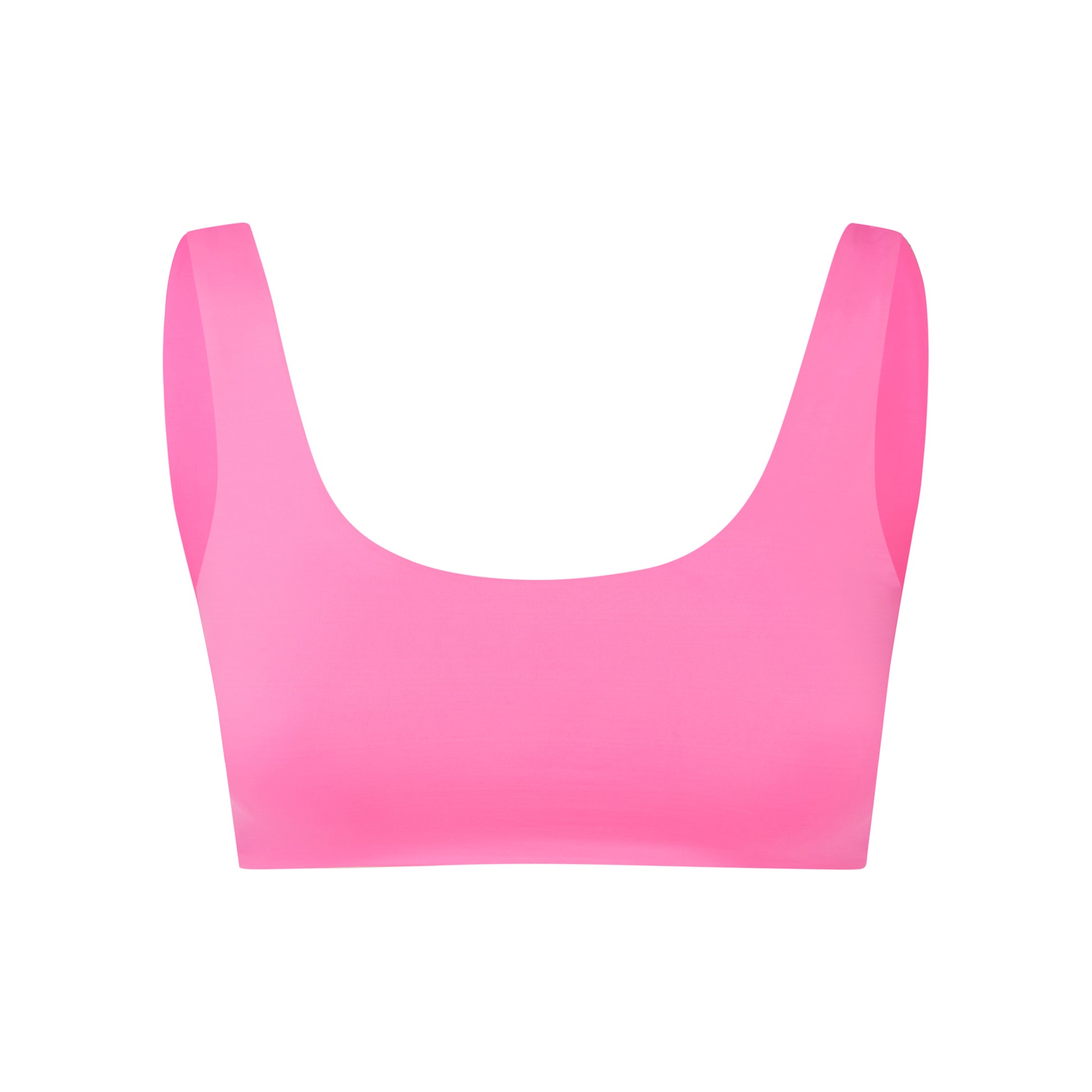 Pink Neon Pink Bright Pink crop bikini top supportive seamless lifts bust BlackA B C D DD E F cup